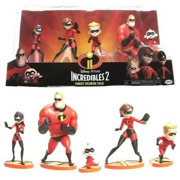 Disney Toys Disney Pixar Incredibles Family Figures 5pc Set